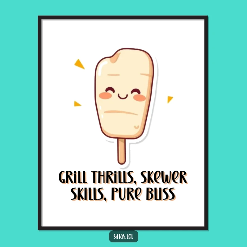 Free Printable Wall Art: Wiggling Satay Grin Funny Downloadable Decor