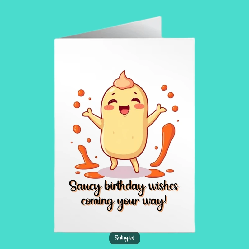 Free Printable Dancing Satay Birthday Card: Fun Downloadable for a Saucy Celebration!