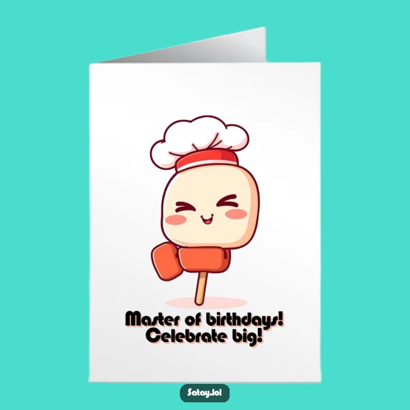 Free Printable Birthday Card: Winking Skewer Chef, Hilarious Downloadable Gift