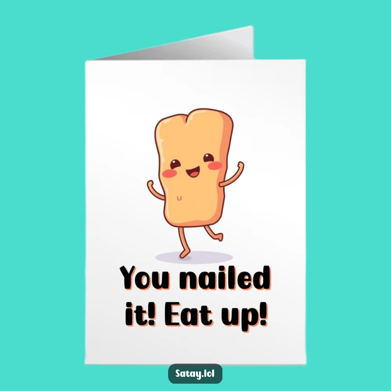 Free Printable Congrats Card: Happy Satay Jig, Foodie Downloadable Gift