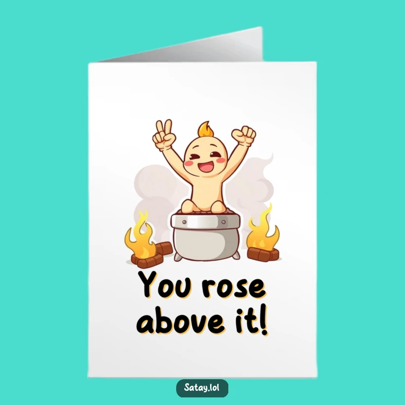 Free Printable Satay Congrats Card: Victorious Satay Skewer Downloadable Greeting