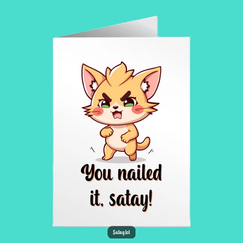 Free Printable Satay Congratulations Card: Achiever's Downloadable Gift for Success Stories