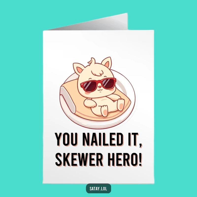 Free Printable Satay Congratulations Card: Sunglasses Vibes for a Hilarious Downloadable Gift