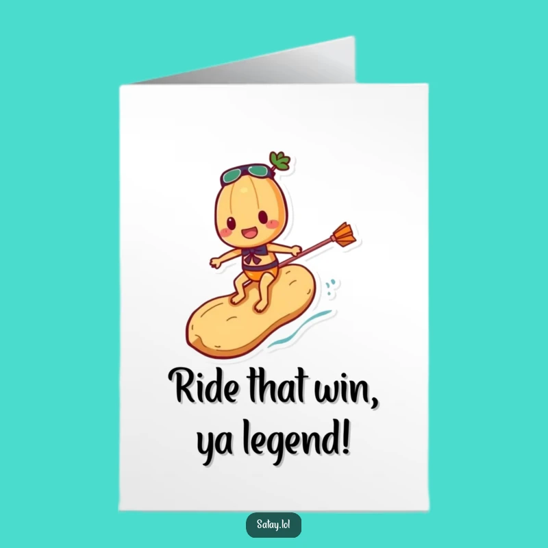 Satay Skewer Congrats Card - Free Printable Surfer Dude