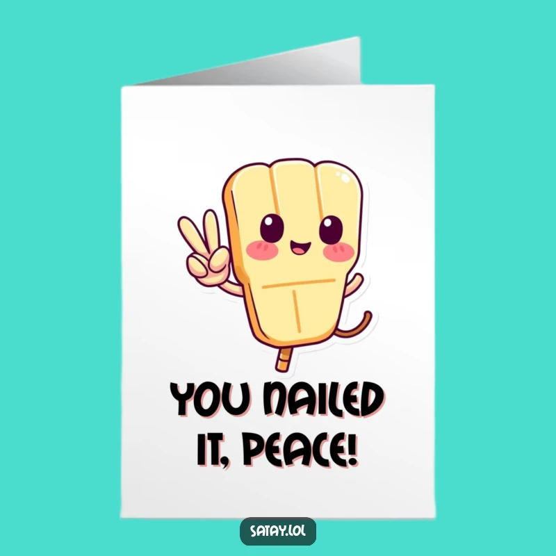 Satay Skewer Congrats Card - Free Printable Peace Sign