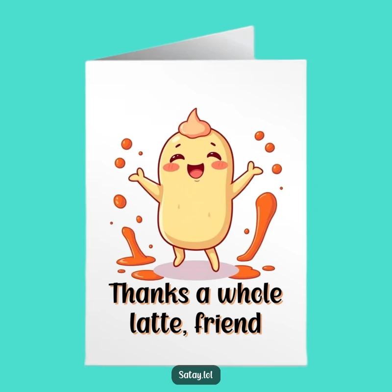 Free Printable Dancing Satay Thank You Card: Joyful Downloadable for Your Gratitude!