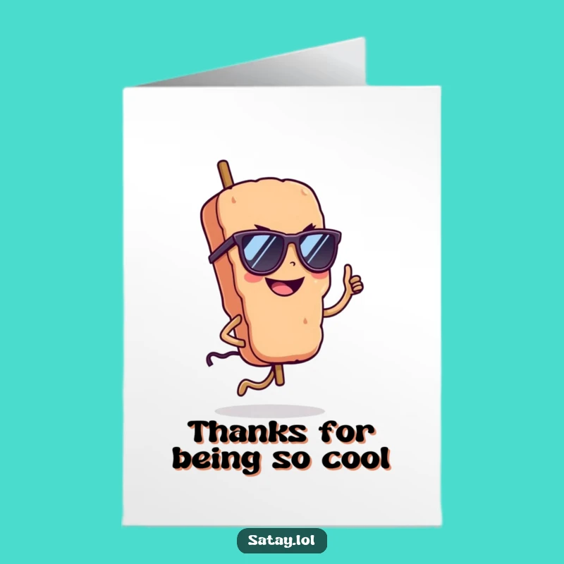 Free Printable Thank You Card: Cool Satay Skewer Says Thanks with Style