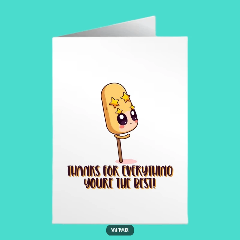 Free Printable Thank You Card: Satay Skewer Peanut Love Downloadable