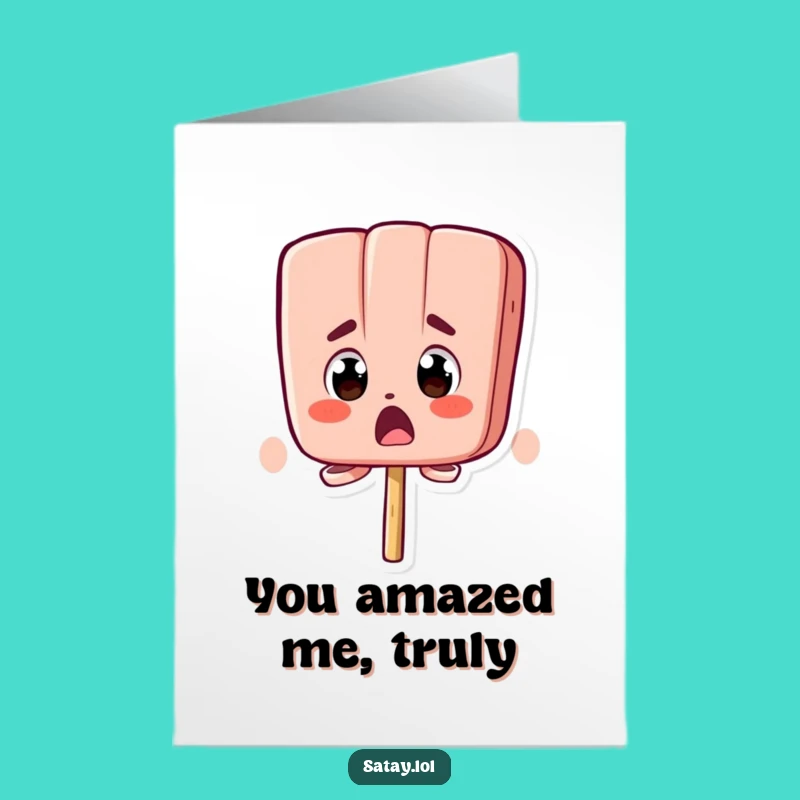 Free Printable Thank You Card: Surprised Satay Skewer's Shocked Gratitude
