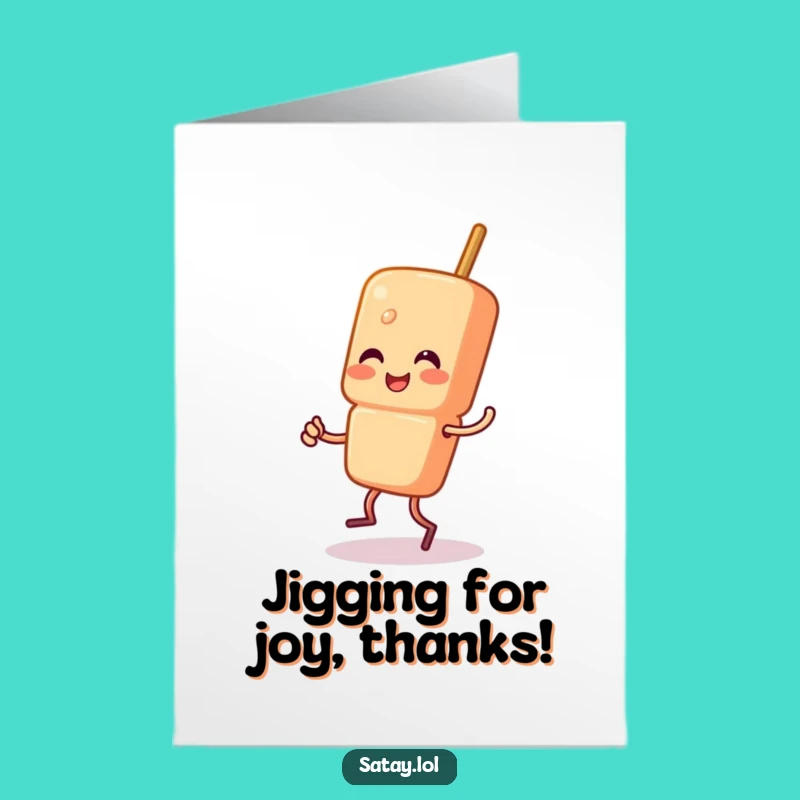 Free Printable Thank You Card: Satay Skewer Jig