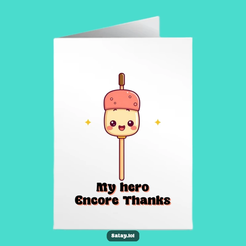 Free Printable Thank You Card: Satay Mic, Foodie Downloadable Gift