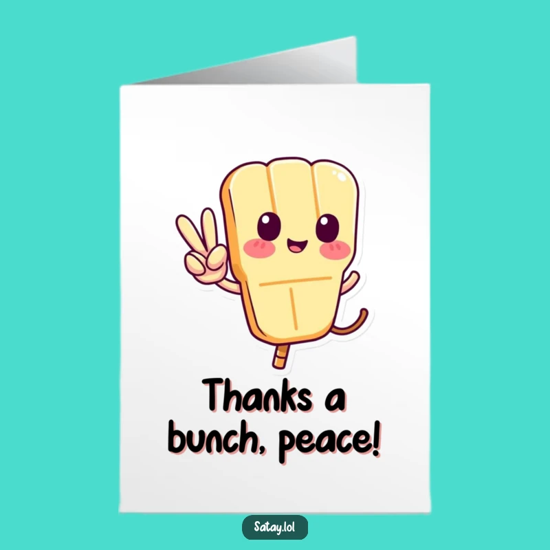 Free Printable Thank You Card: Satay Skewer Peace Sign