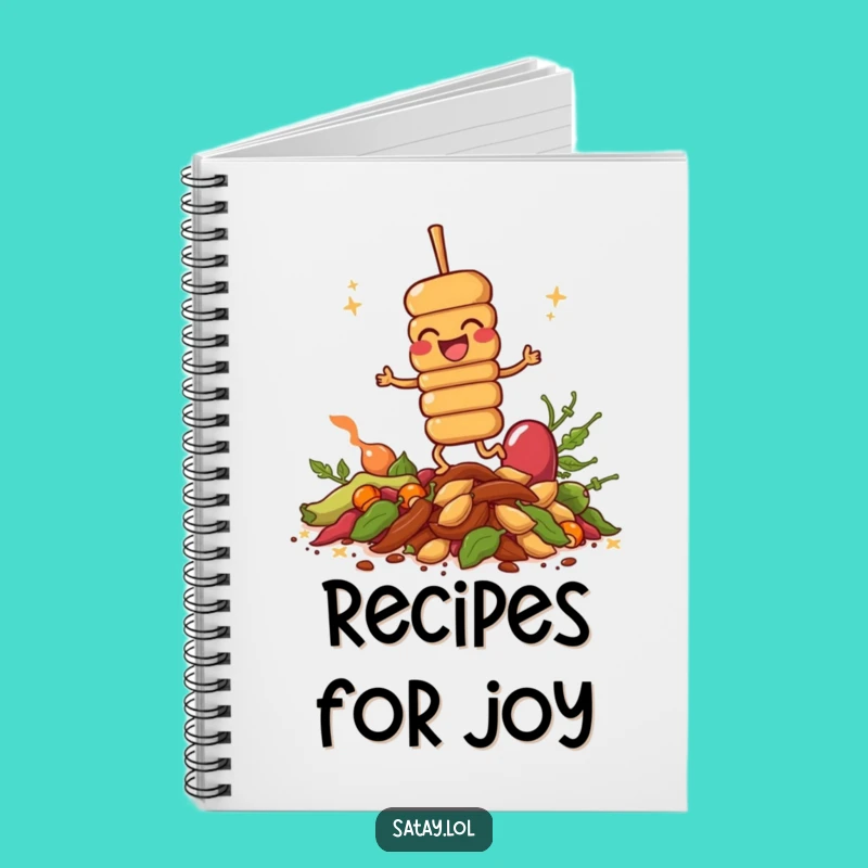 Funny Giggling Satay Notebook: Jot Down Recipes with Culinary Cheer