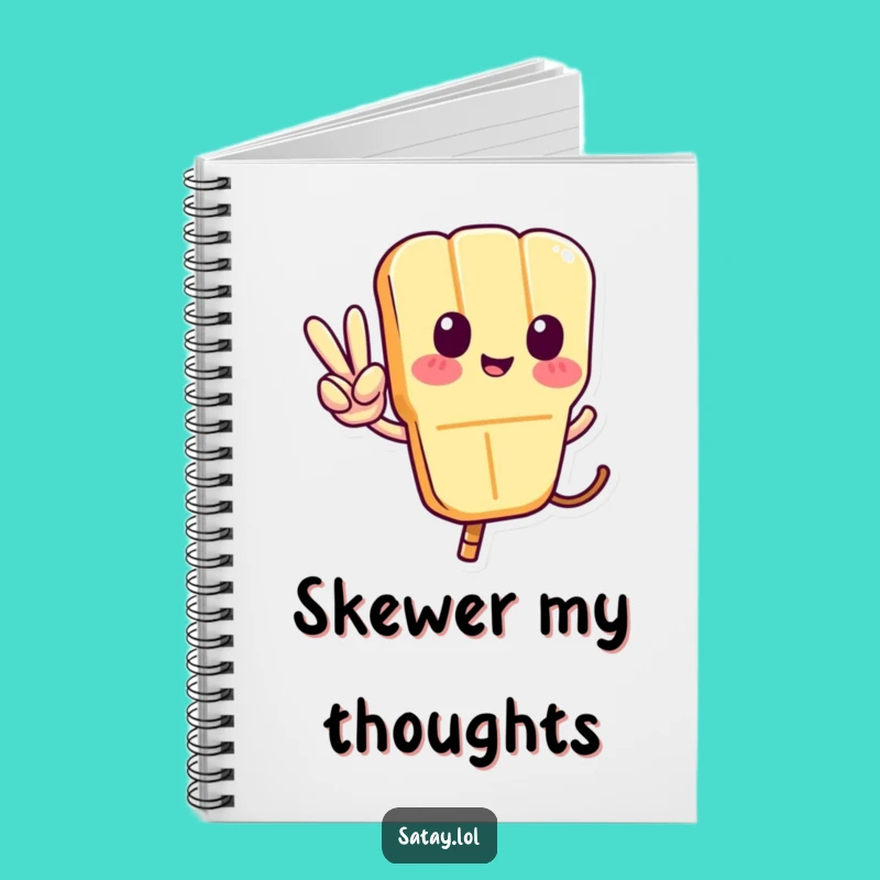 Funny Satay Skewer Peace Notebook - Skewer Character Journal Gift
