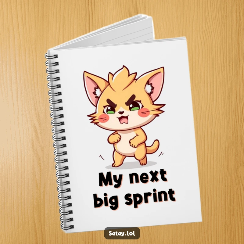 Funny Satay Journal: A determined satay character dashes across the cover, inspiring focused note-taking. Excellent funny gift.