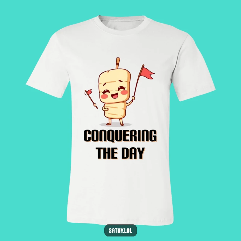 Funny Satay Skewer T-Shirt - Dramatic Pose, Grill Master Tee, Hilarious Gift