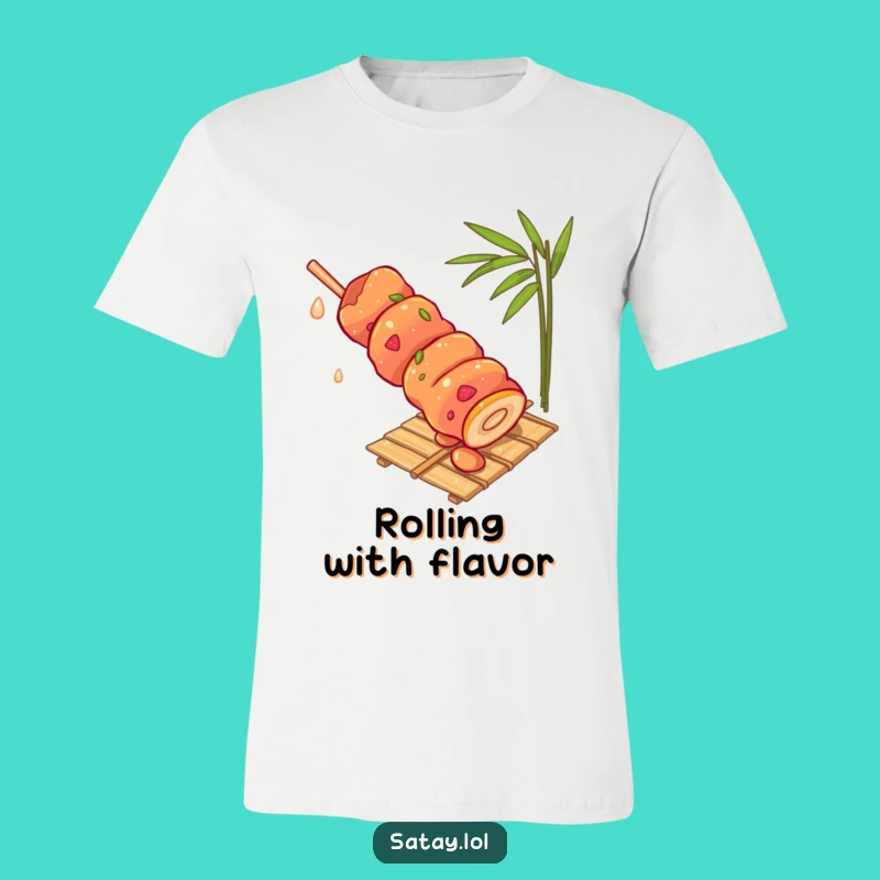 Funny Satay Skewer T-Shirt: Hilarious Skewer Rolling Graphic Tee Gift
