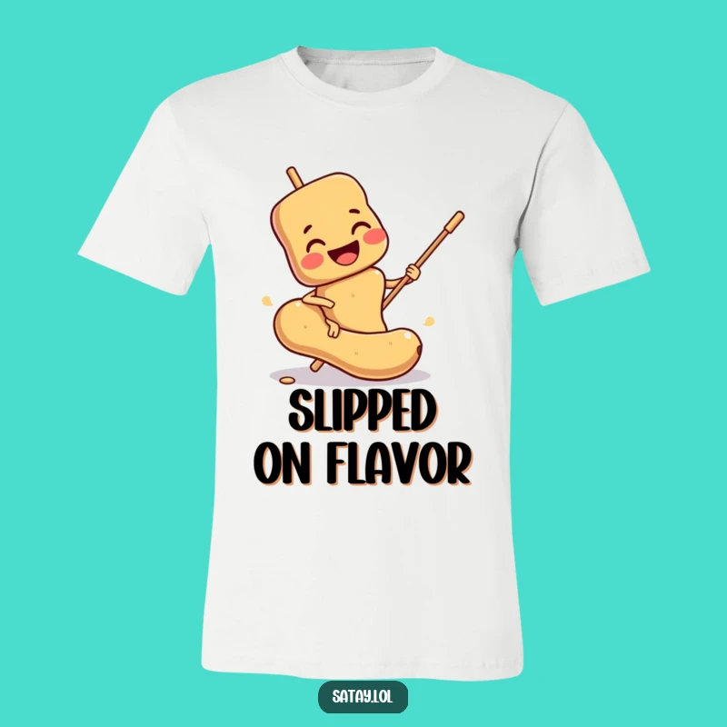 Funny Satay Skewer T-Shirt: Slipping Peanut Design, The Ultimate Funny Foodie Gift Tee!