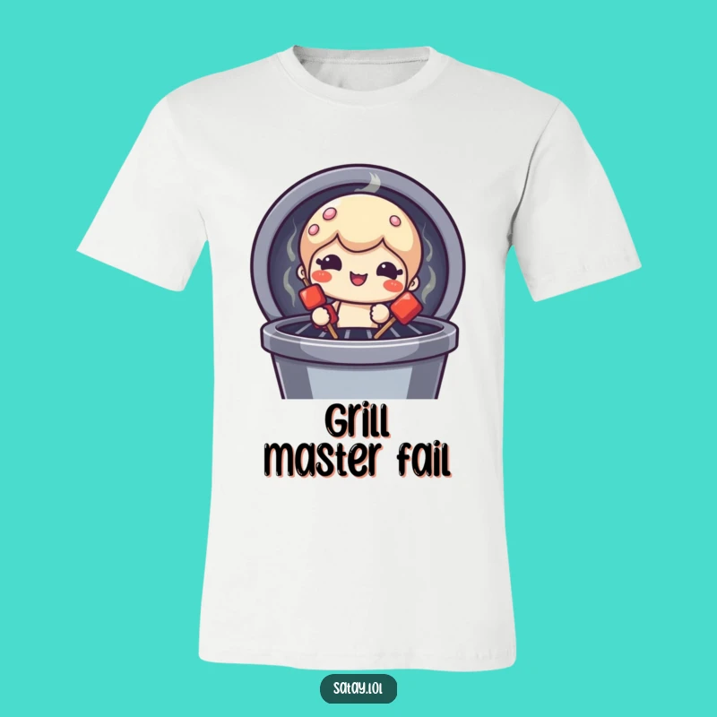 Funny Satay Skewer T-Shirt: Grill Peeker, Hilarious Foodie Tee Funny Gift