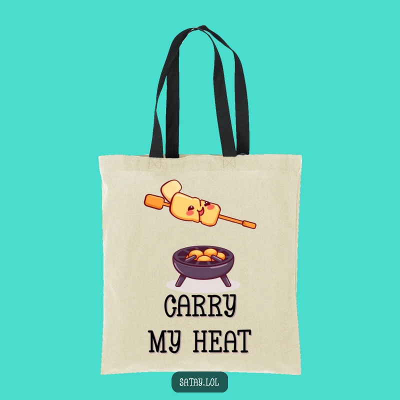 Funny Satay Skewer Grill Balance Tote Bag: Carry Your Brave Spirit