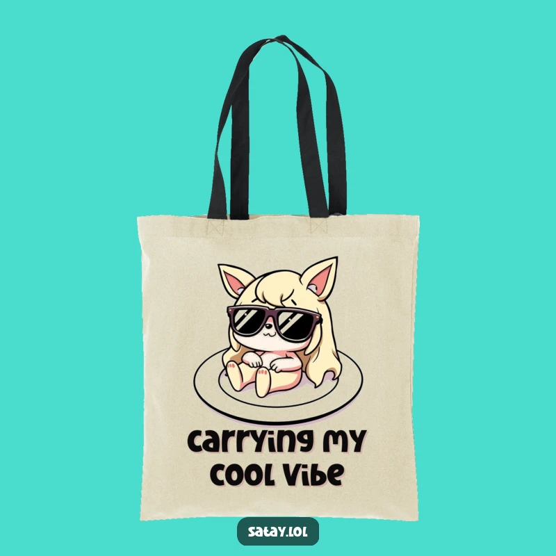 Funny Satay Beach Bag: Hilarious Character with Sunglasses, Stylish and Amusing Carry-All Gift