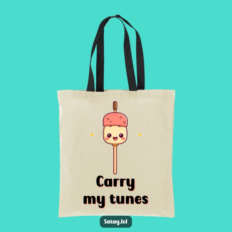 Funny Satay Mic Tote Bag: Carry Your Stage Presence