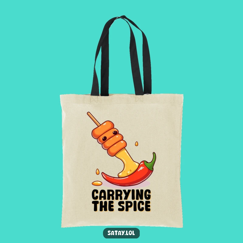 Funny Satay Skewer Chili Tote Bag: Carry Your Spice, Perfect Gift