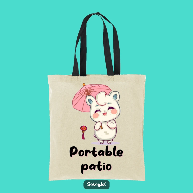 Funny Satay Wink Tote Bag: Carry Your Essentials with Whimsical, Humorous Style